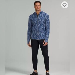 Lululemon Surge Warm Full Zip Jacket Men’s Large Running Longsleeve Hoodie Blue